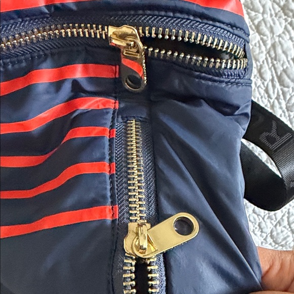 Cynthia Rowley Navy Backpack with Red Stripes - Picture 9 of 9